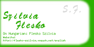szilvia flesko business card